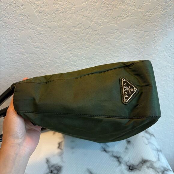 Prada Milano Shoulder Handbag Nylon Rolled Handles - Picture 3 of 13